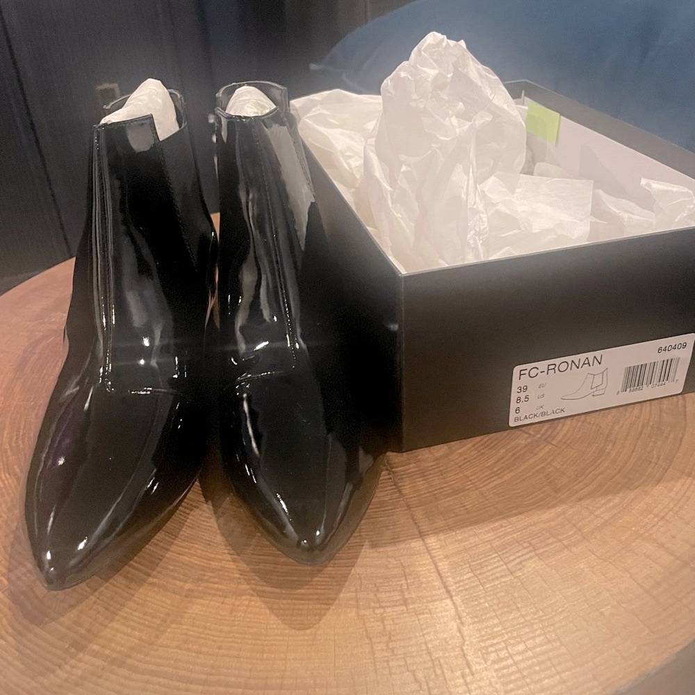 French Connection Black Chelsea Ankle Boots NWT